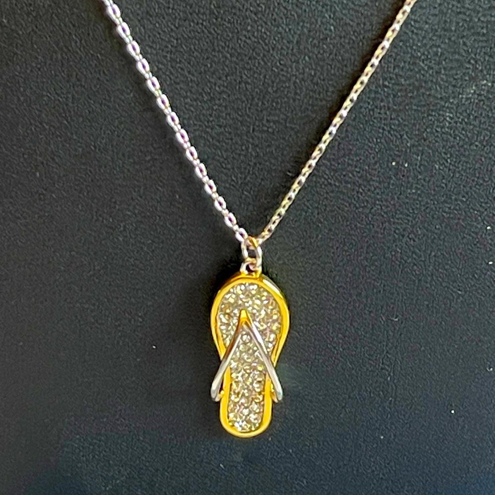 Touchstone Crystals Flip Flop Necklace